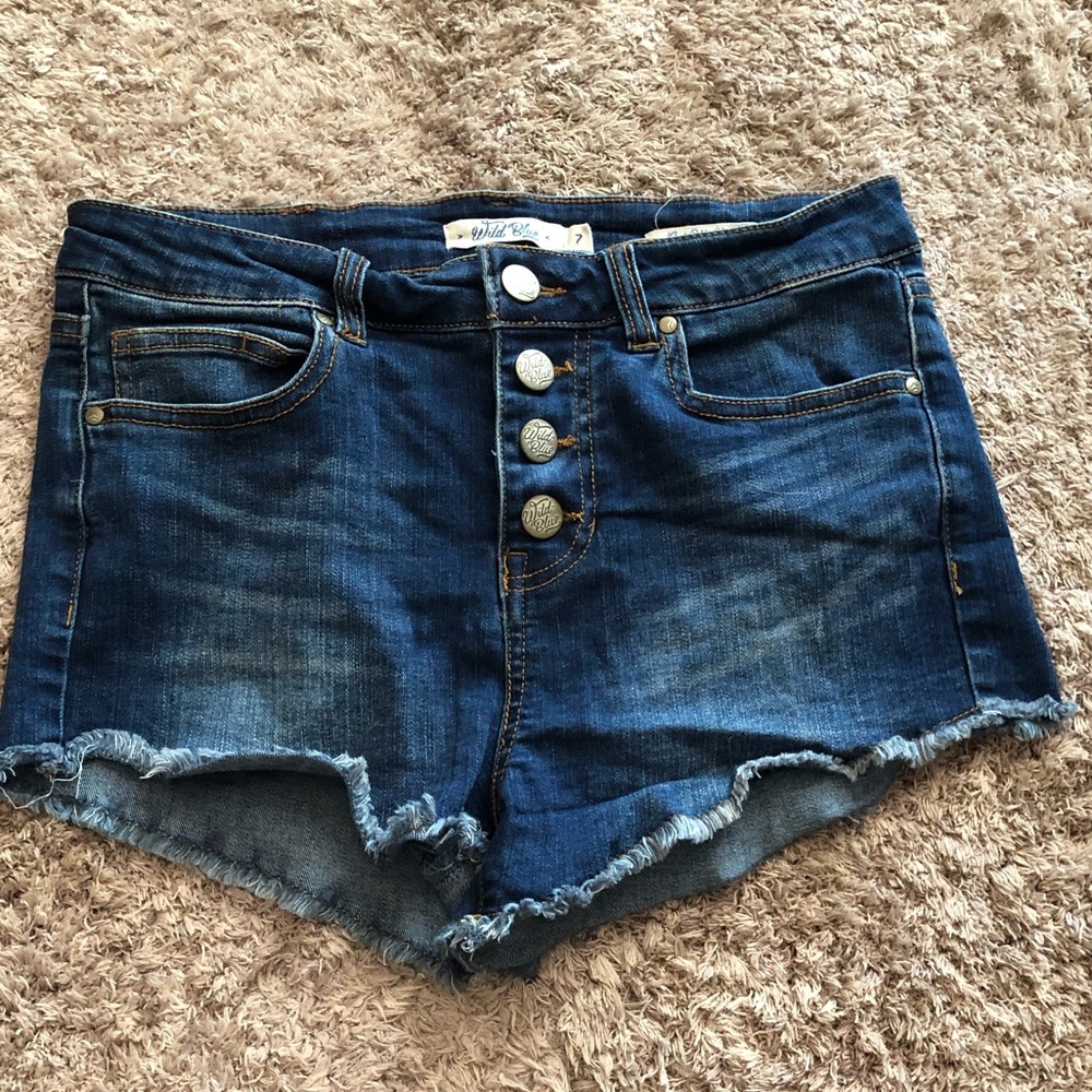 High waisted jean shorts
